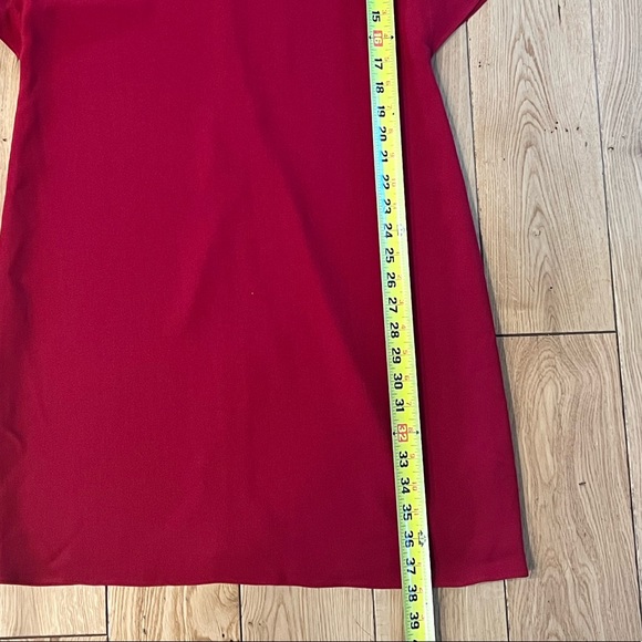 Theory | Red Shift Dress Flutter Sleeve Women’s Size Medium (8) - Picture 11 of 12